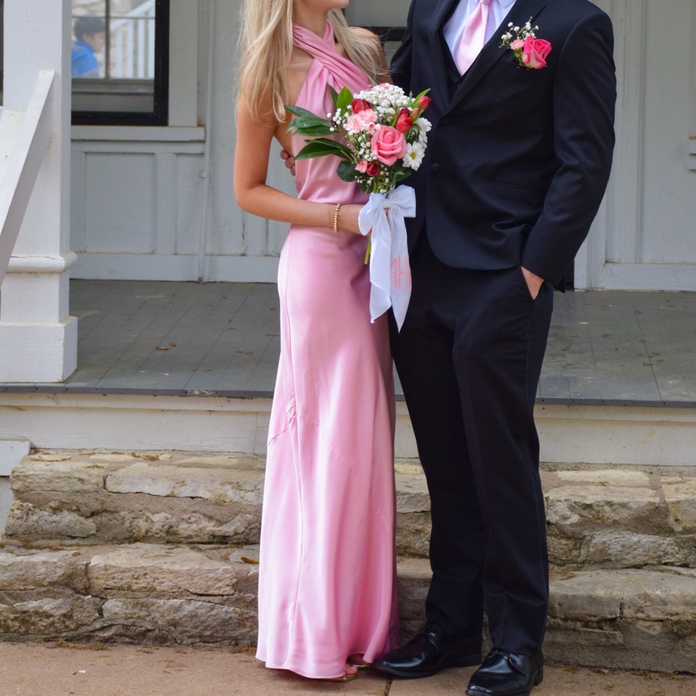 Pink satin show me your mumu dress